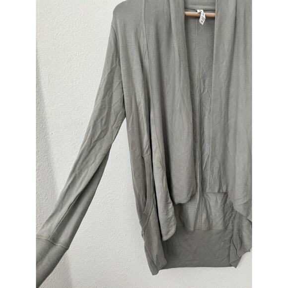 Athleta women’s Cardigan Grey Green Size XS/S Cozy Soft Wrap Yoga Loungewear - Picture 4 of 7